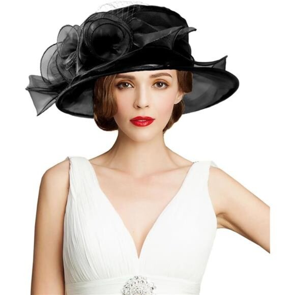 Women's Kentucky Hat Wide Brim Black - Picture 4 of 6